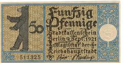Berlin - Stadt - 9.9.1921 - 50 Pfennig