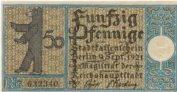 Berlin - Stadt - 9.9.1921 - 50 Pfennig 