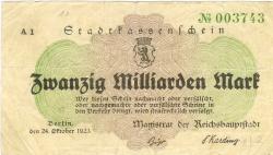 Berlin - Stadt - 24.10.1923 - 20 Milliarden Mark
