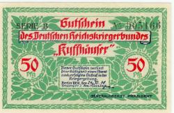 Berlin - Deutscher Reichskriegerbund Kyffhäuser, W 50, Geisbergstr. 2 - 29.11.1921 - 50 Pfennig