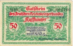 Berlin - Deutscher Reichskriegerbund Kyffhäuser, W 50, Geisbergstr. 2 - 29.11.1921 - 50 Pfennig