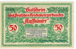 Berlin - Deutscher Reichskriegerbund Kyffhäuser, W 50, Geisbergstr. 2 - 29.11.1921 - 50 Pfennig