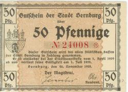 Bernburg - Stadt - 20.11.1918 - 1.7.1919 - 50 Pfennig