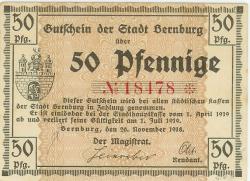 Bernburg - Stadt - 20.11.1918 - 1.7.1919 - 50 Pfennig