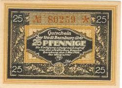 Bernburg - Stadt - 1.5.1920 - 25 Pfennig