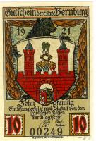Bernburg - Stadt - 1921 - 10 Pfennig