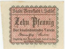 Bernstadt (heute: PL-Bierutow) - Kaufmännischer Verein - -- - 10 Pfennig