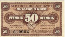Bielschowitz (heute: PL-Ruda Slaska) - Gemeinde - 1.7.1917 - 31.12.1918 - 50 Pfennig