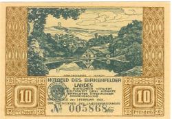 Birkenfeld - Landesverband - 1.2.1921 - 10 Pfennig 