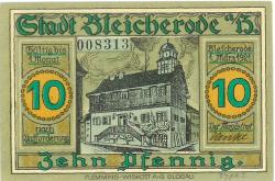 Bleicherode - Stadt - 1.3.1921 - 10 Pfennig