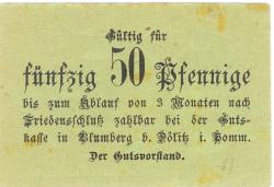 Blumberg (heute: PL-Dolice) - Kitzel, Otto, Gut - -- - 50 Pfennig