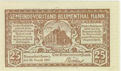 Blumenthal (heute: Bremen) - Gemeinde - 23.8.1920 - 25 Pfennig