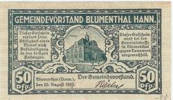 Blumenthal (heute: Bremen) - Gemeinde - 23.8.1920 - 50 Pfennig