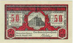 Blumenthal (heute: Bremen) - Gemeinde - 23.8.1920 - 50 Pfennig
