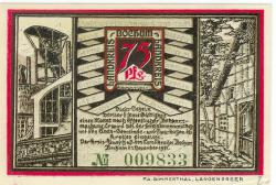 Bochum - Kreis - 1.11.1921 - 75 Pfennig