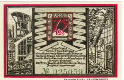 Bochum - Kreis - 1.11.1921 - 75 Pfennig