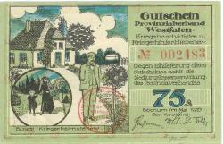 Bochum - Provinzialverband Westfalen Kriegsbeschädigter und Kriegshinterbliebener - Mai 1920 - 75 Pfennig