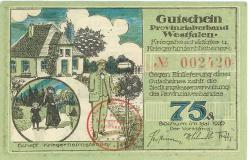 Bochum - Provinzialverband Westfalen Kriegsbeschädigter und Kriegshinterbliebener - Mai 1920 - 75 Pfennig