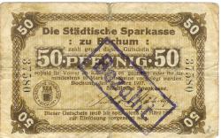 Bochum - Städtische Sparkasse - 25.3.1917 - 50 Pfennig