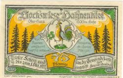 Bockswiese-Hahnenklee (heute: Goslar) - Gemeinde- - 1.10.1922 - 75 Pfennig
