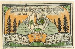 Bockswiese-Hahnenklee (heute: Goslar) - Gemeinde- - 1.10.1922 - 75 Pfennig