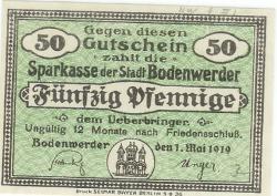 Bodenwerder - Sparkasse der Stadt - 1.5.1919 - 50 Pfennig