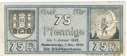 Bodenwerder - Sparkasse der Stadt - 1.12.1919 - 1.1.1922 - 75 Pfennig