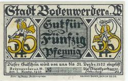 Bodenwerder - Sparkasse der Stadt - 1.11.1920 - 31.12.1922 - 50 Pfennig