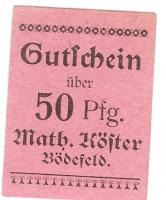 Bödefeld (heute: Schmallenberg) - Köster, Mathias - -- - 50 Pfennig