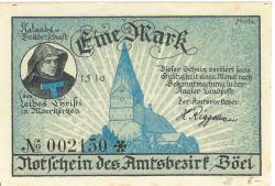 Böel - Amtsbezirk - -- - 1 Mark