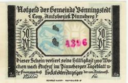 Bönningstedt - Gemeinde - -- - 50 Pfennig