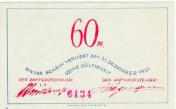 Bokel - Gemeinde - - 31.12.1921 - 60 Pfennig