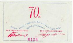 Bokel - Gemeinde - - 31.12.1921 - 70 Pfennig