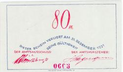 Bokel - Gemeinde - - 31.12.1921 - 80 Pfennig