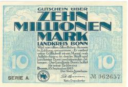 Bonn - Kreis - 25.9.1923 - 10 Millionen Mark