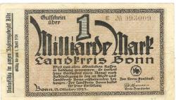 Bonn - Kreis - 15.10.1923 - 1.4.1924 - 1 Milliarde Mark