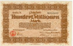 Bonn - Stadt und Handelskammer - 11.9.1923 - 100 Millionen Mark