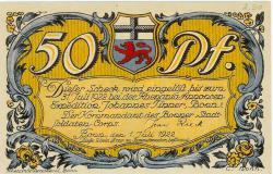 Bonn - Stadtsoldaten-Corps - 17.1922 - 31.7.1922 - 50 Pfennig