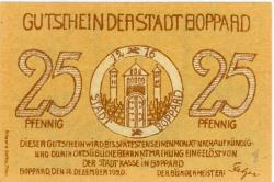 Boppard - Stadt - 31.12.1920 - 25 Pfennig