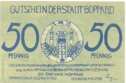 Boppard - Stadt - 31.12.1920 - 50 Pfennig