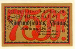 Bordesholm - Gemeinde - 30.6.1921 - 31.12.1921 - 75 Pfennig