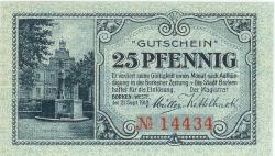 Borken - Stadt - 21.9.1918 - 25 Pfennig