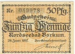 Borkum - Gemeinde - 28.6.1917 - 10 Pfennig