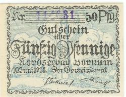 Borkum - Gemeinde - 10.6.1918 - 50 Pfennig