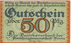 Borna - Amtshauptmannschaft - - 31.12.1919 - 50 Pfennig 