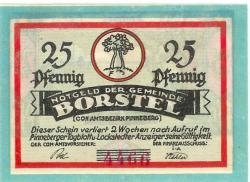 Borstel (heute: Borstel-Hohenraden) - Gemeinde - -- - 25 Pfennig