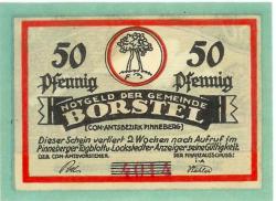Borstel (heute: Borstel-Hohenraden) - Gemeinde - -- - 50 Pfennig