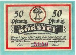Borstel (heute: Borstel-Hohenraden) - Gemeinde - -- - 50 Pfennig