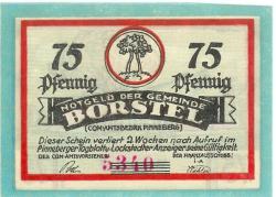 Borstel (heute: Borstel-Hohenraden) - Gemeinde - -- - 75 Pfennig