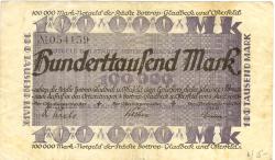 Bottrop, Gladbeck, Osterfeld - Städte - 5.8.1923 - 100000 Mark
